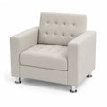 Polstersessel mit Armlehnen 95 x 85 x 85 cm Polyester Beige