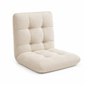 Bodensessel gepolstert aus Cord-Polyester rechteckig Beige 70 x 65 x 70 cm